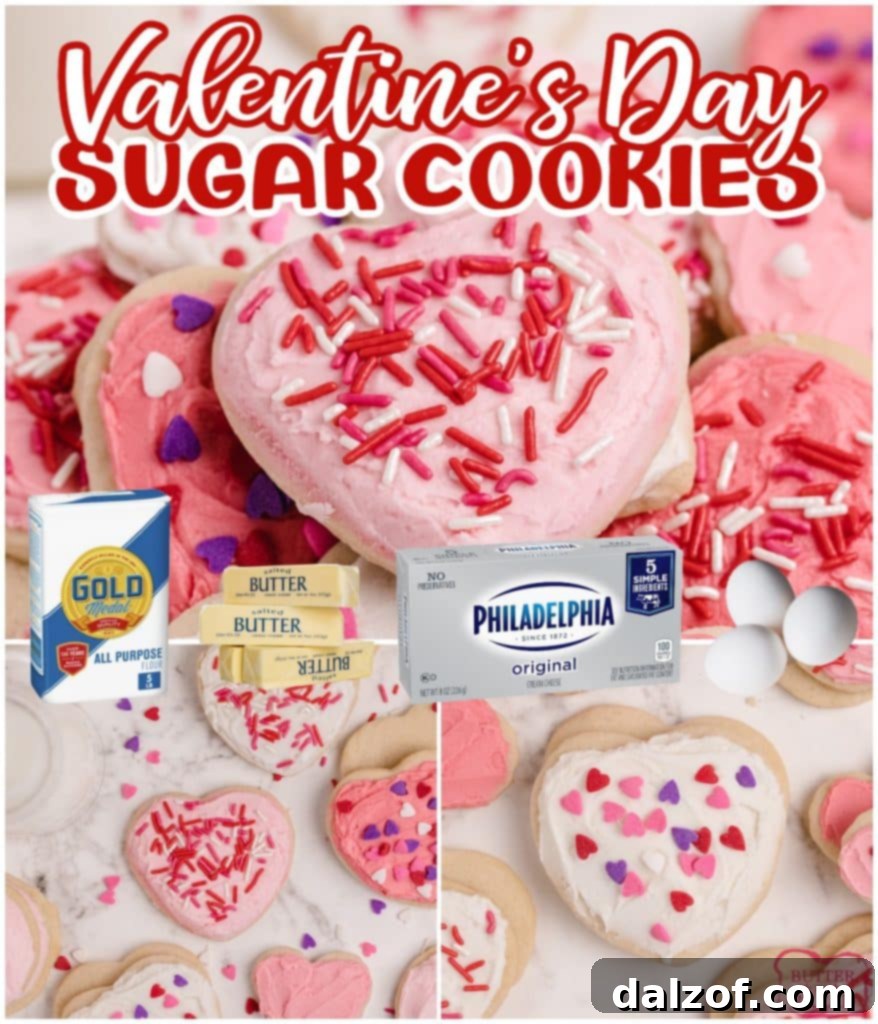 Valentine's Sugar Cookies are soft, thick, and easily the best sugar cookie recipe I’ve ever tried. These sugar cookies hold their shape when baked and they are moist and perfectly sweet too!