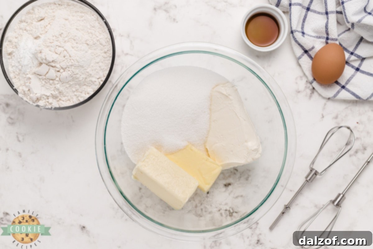 Butter and cream cheese mixed with sugar.