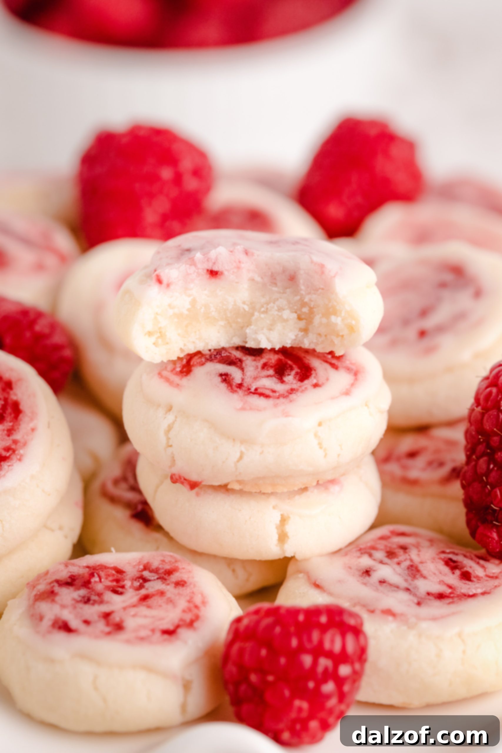 Raspberry Meltaway Cookies.