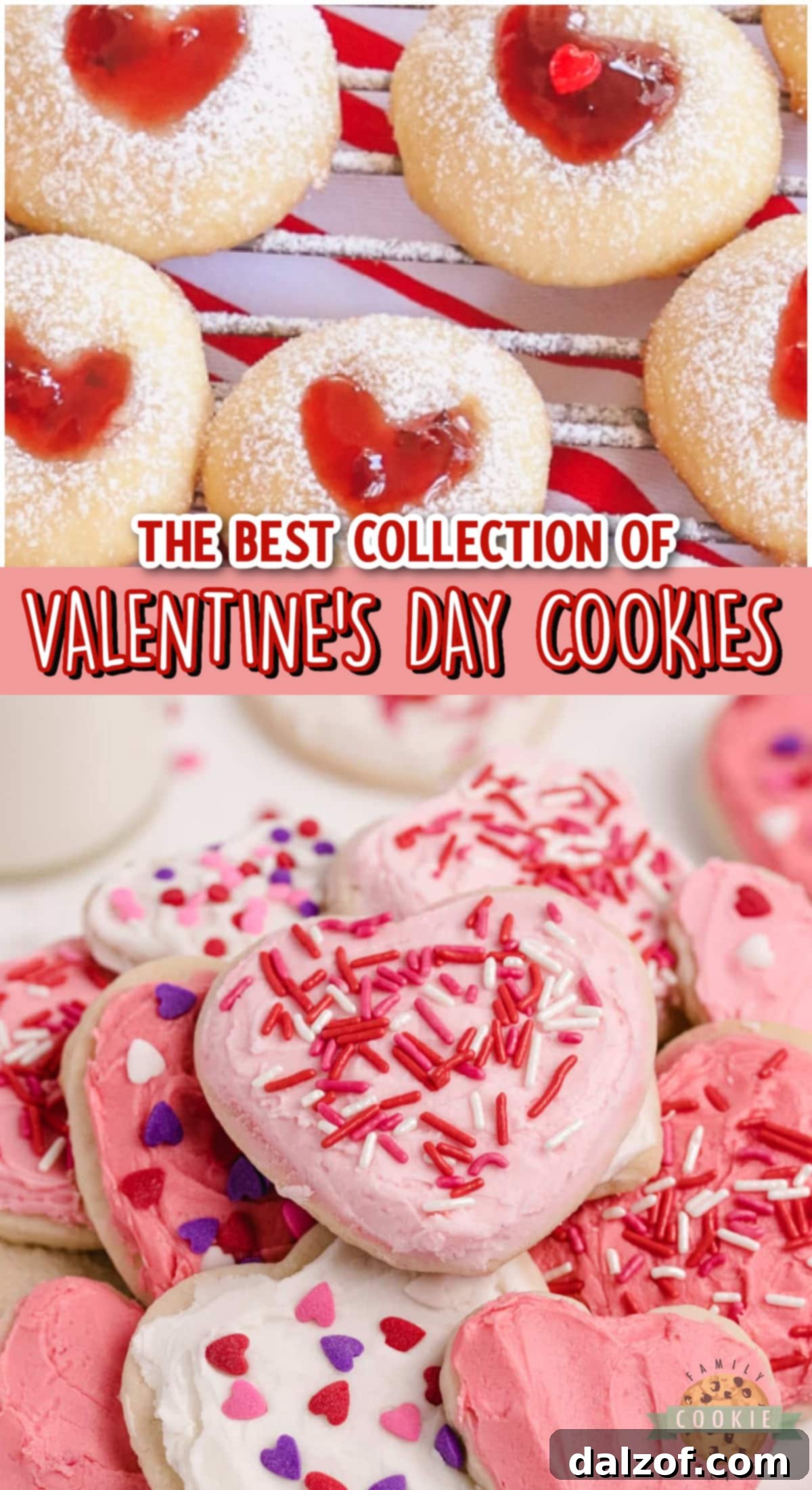 Amazing collection of Valentine's Day cookie recipes! Fantastic cookie recipes that are all perfect for Valentine's Day. 
