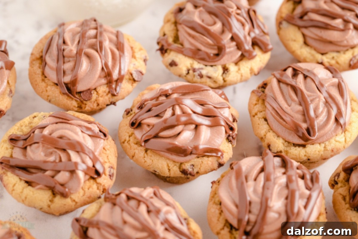 Close-up of a Nutella Mousse Cookie Cup