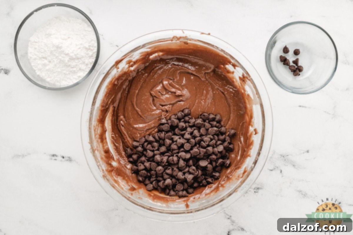 How to mix up brownie cookie dough. 