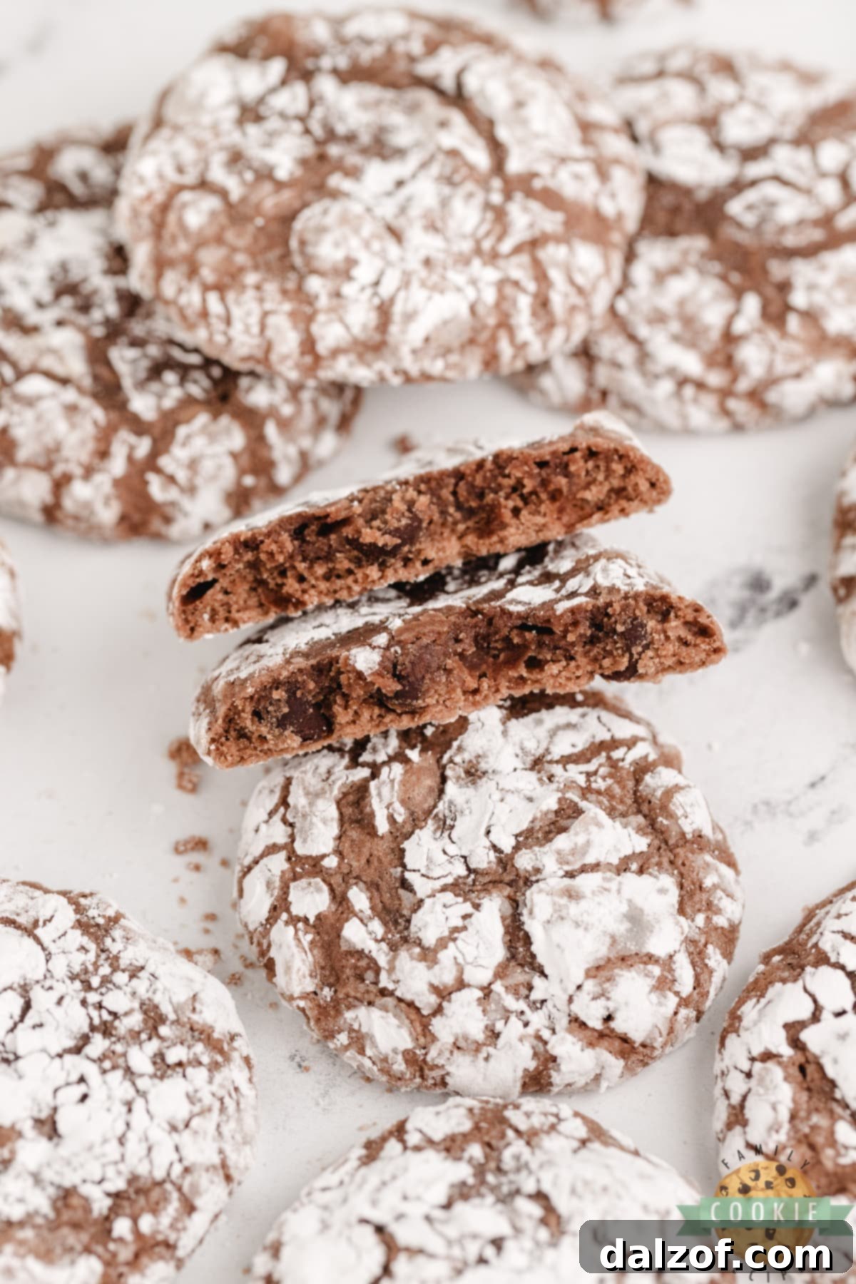 Brownie Crinkle Cookies are rich, fudgy cookies that are rolled in powdered sugar. Made with a brownie mix, this delicious brownie cookie recipe is so easy to make! 
