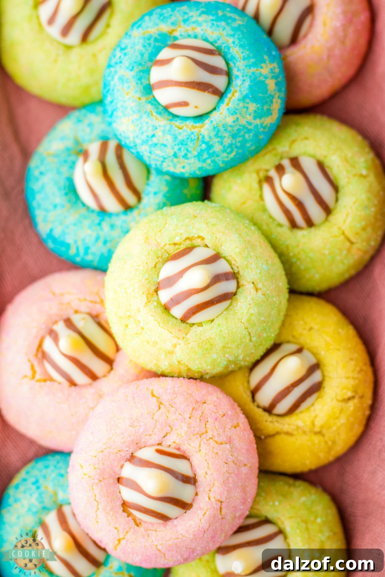 pastel colored Easter Blossom cookies