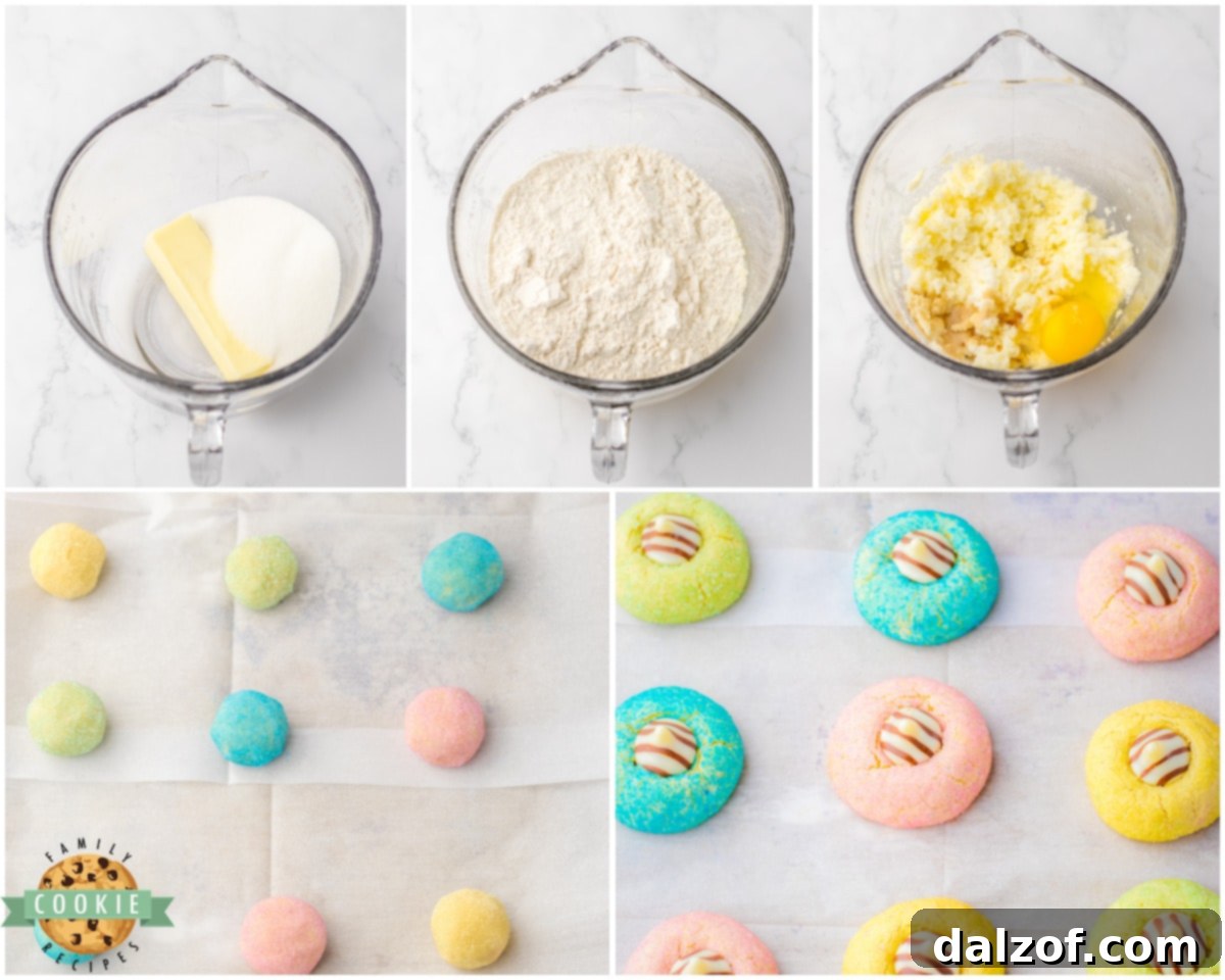 how to make Easter Blossom cookies with Hershey Hugs