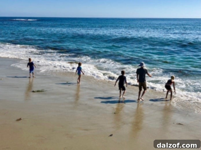 Family enjoying time together at the beach