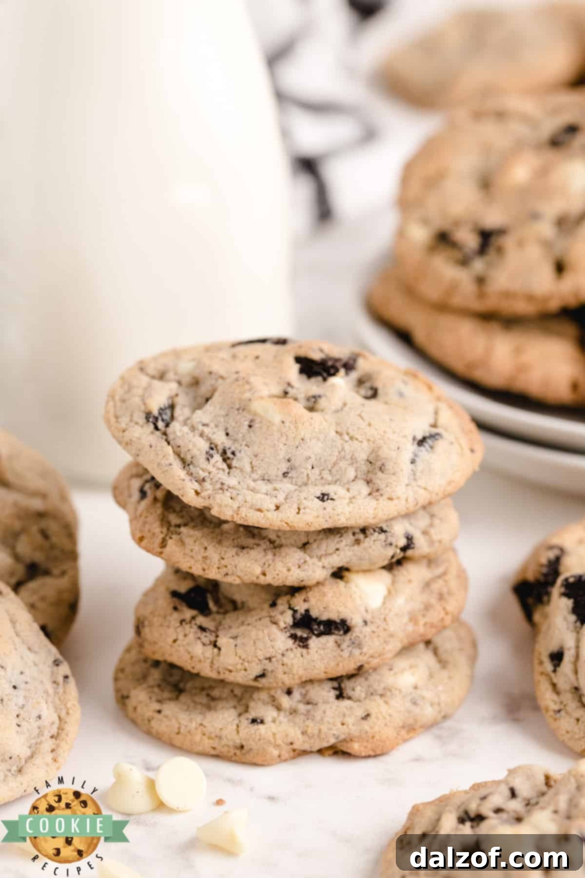 Cookies with crushed Oreos and pudding mix