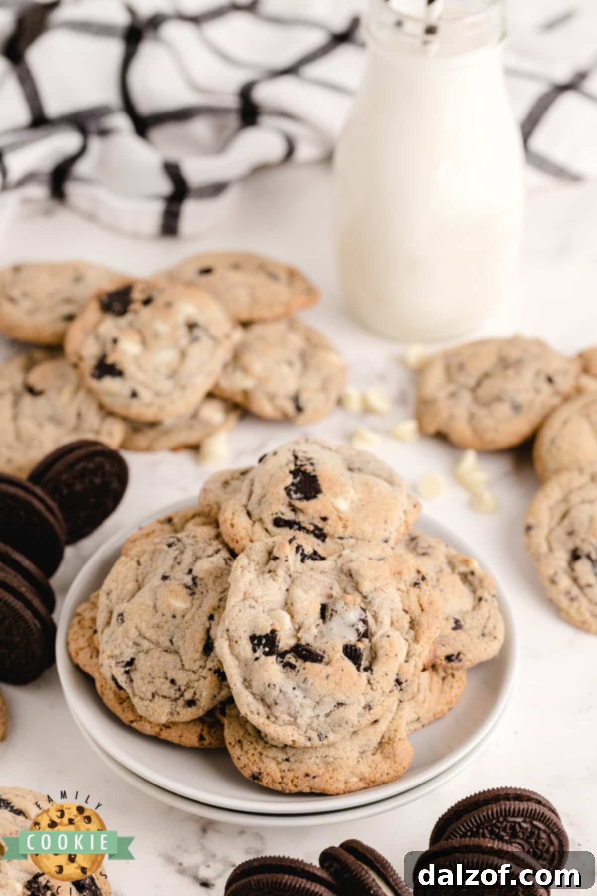Cookies with crushed Oreos and pudding mix