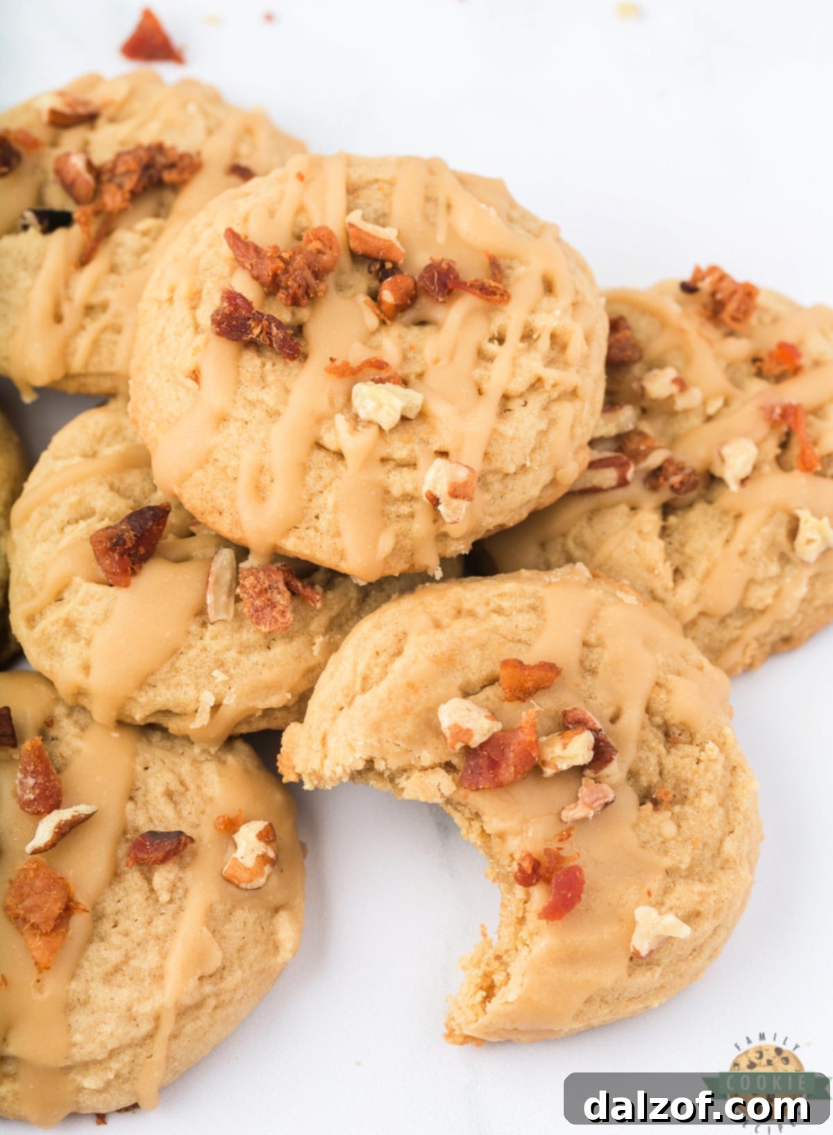 Sweet and Salty Maple Bacon Cookies 3 Cookies made with bacon grease and maple syrup.