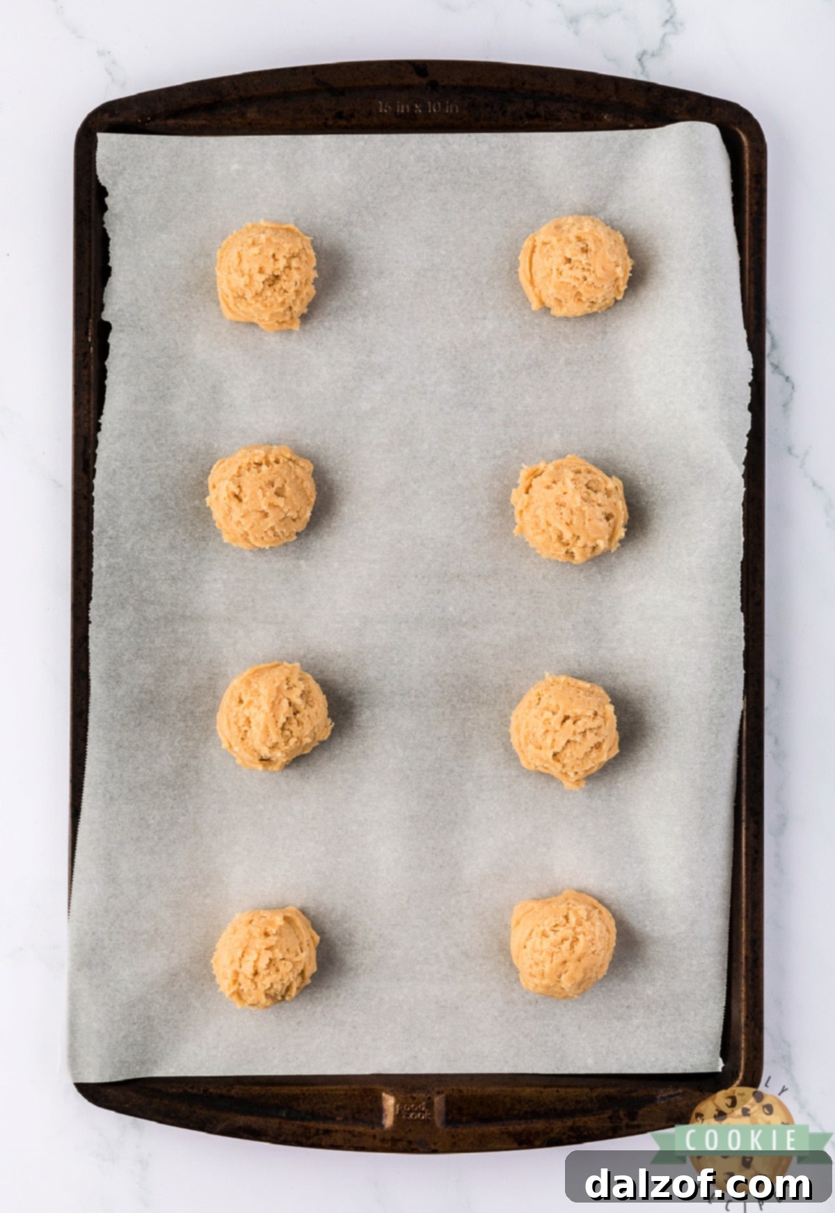 Sweet and Salty Maple Bacon Cookies 7 Placing cookie dough on cookie sheet.