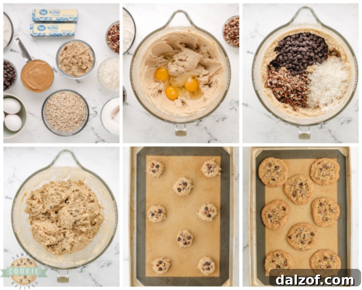 Step-by-step image of how to make 10-cup cookies dough