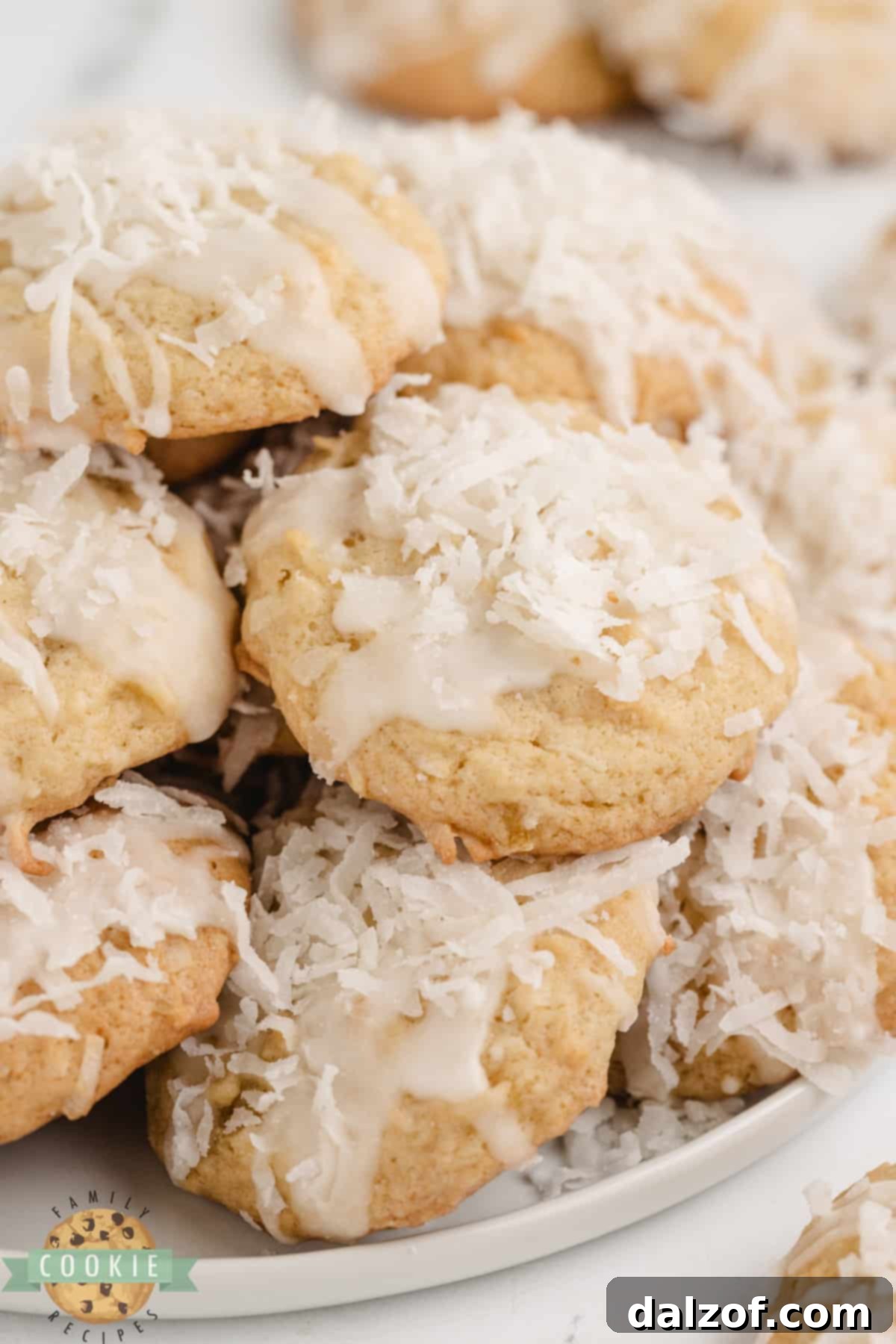 Cookies made with pineapple and coconut. 