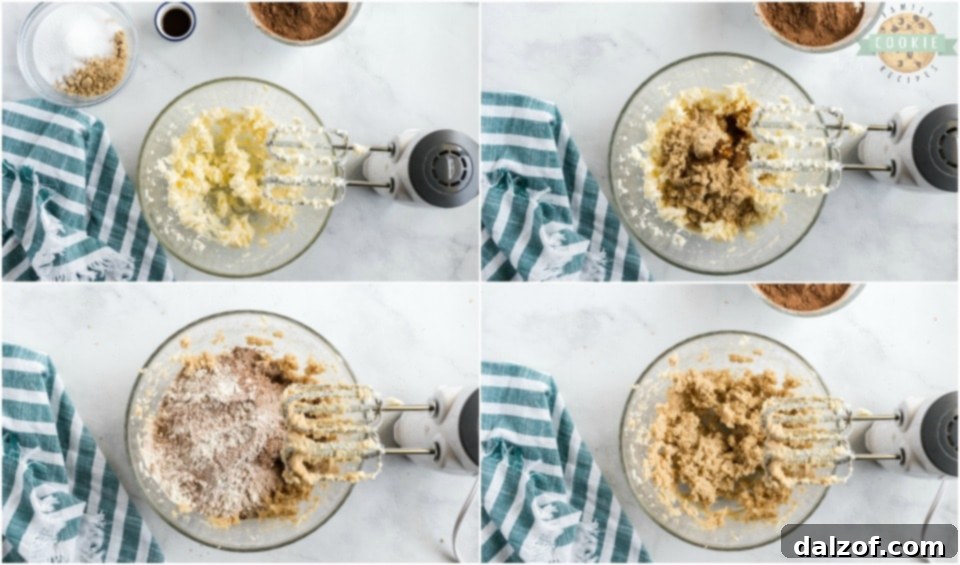 How to mix ingredients for Salted Chocolate Shortbread Cookies recipe