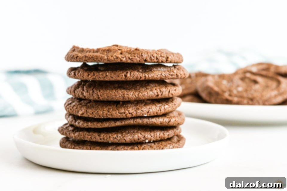 Salted Chocolate Shortbread Cookies ready to eat