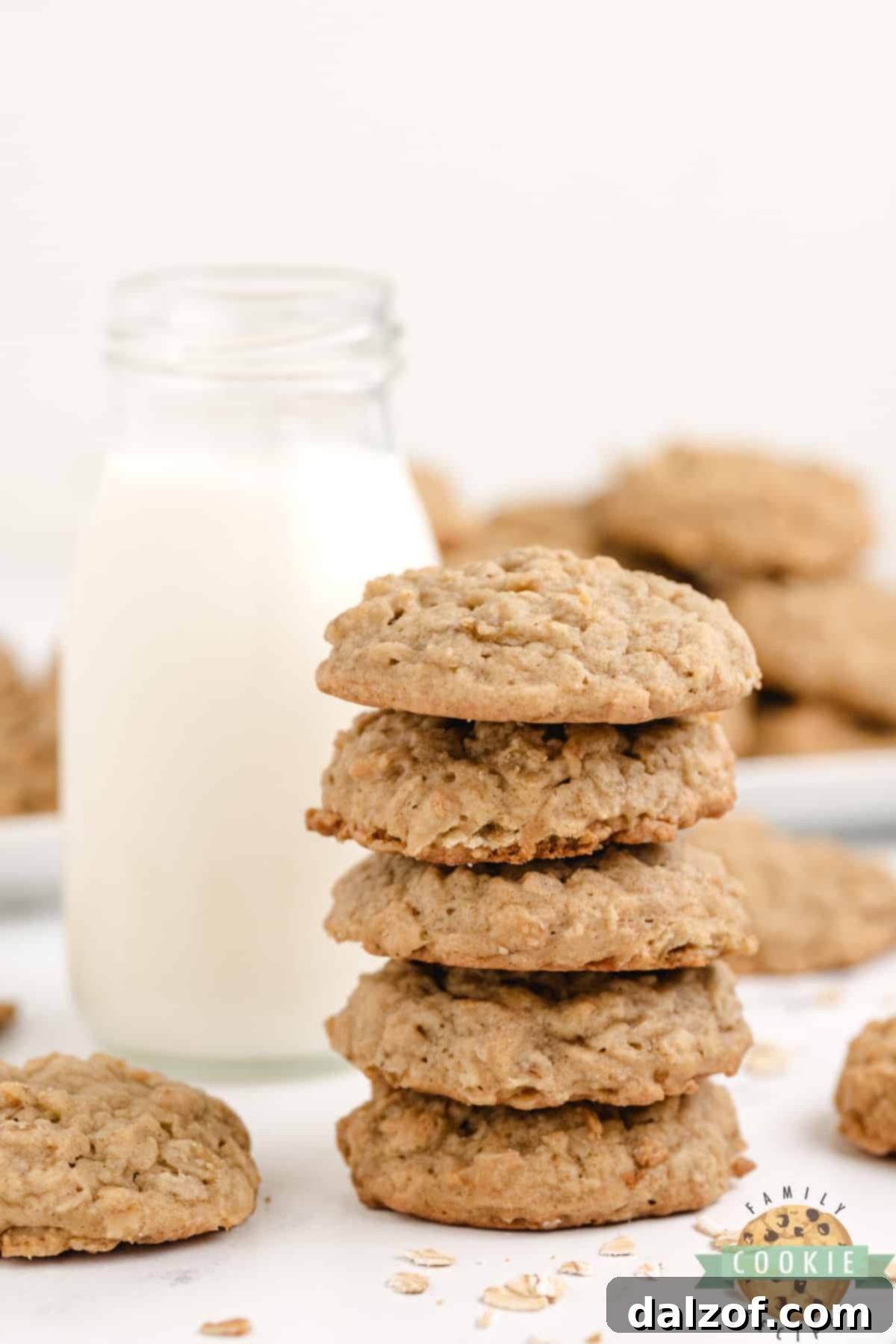 Wholesome Banana Oat Bliss 16 Close-up of baked Banana Oatmeal Cookies with a sprinkle of cinnamon