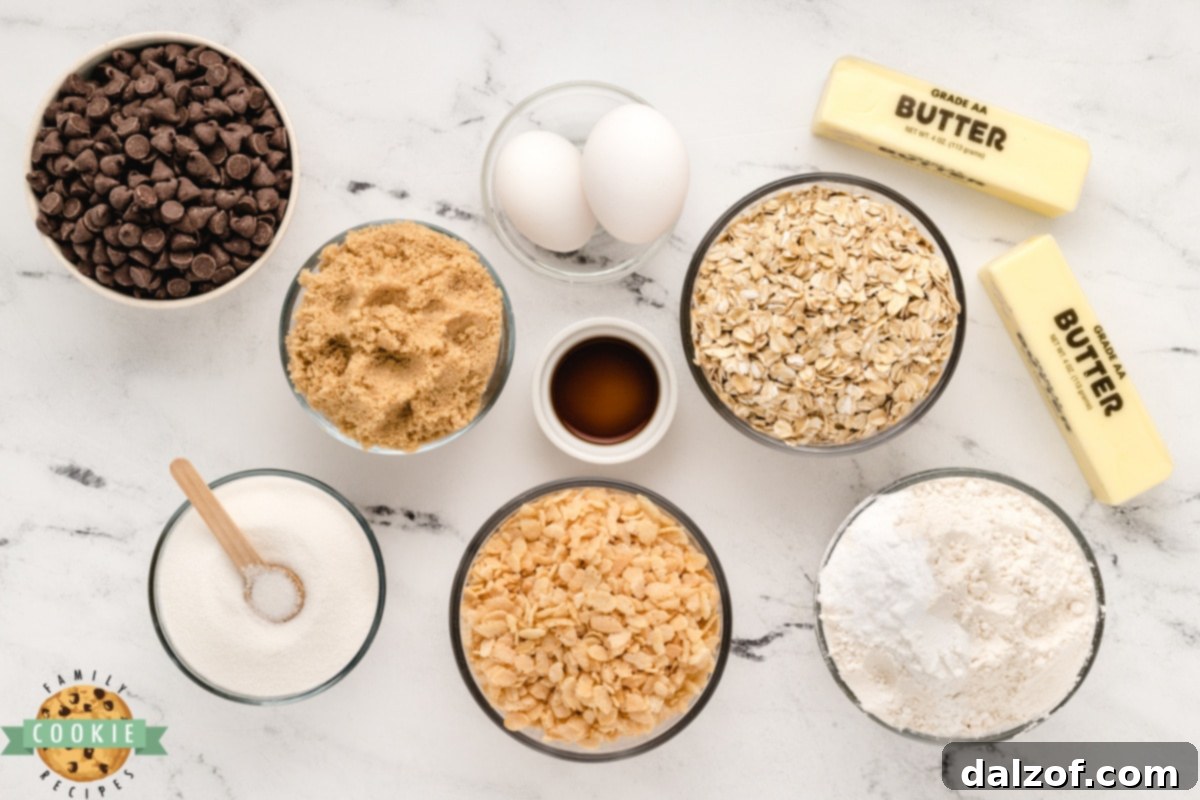 Rice Krispie Crunch Chocolate Chip Cookies 7 Ingredients for Rice Krispie Chocolate Chip Cookies