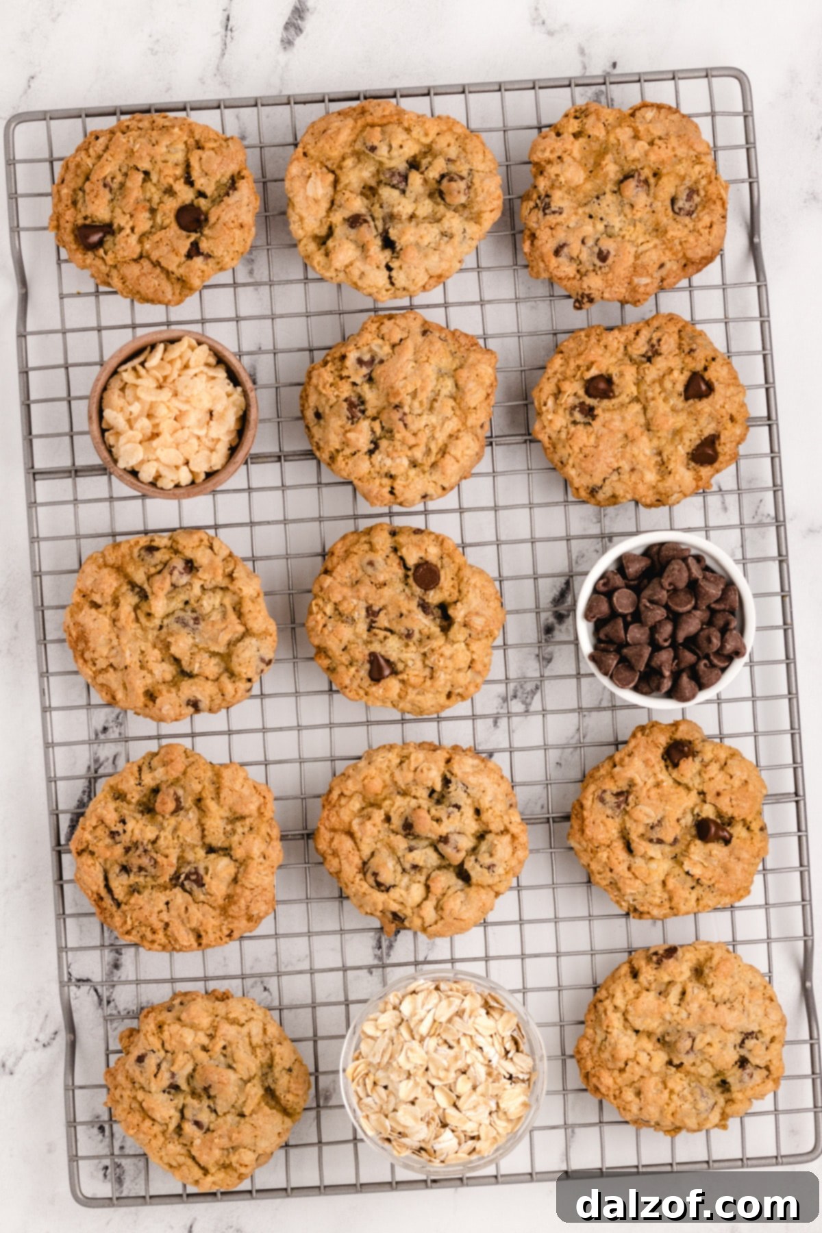 Rice Krispie Crunch Chocolate Chip Cookies 9 Oatmeal chocolate chip cookies with Rice Krispies