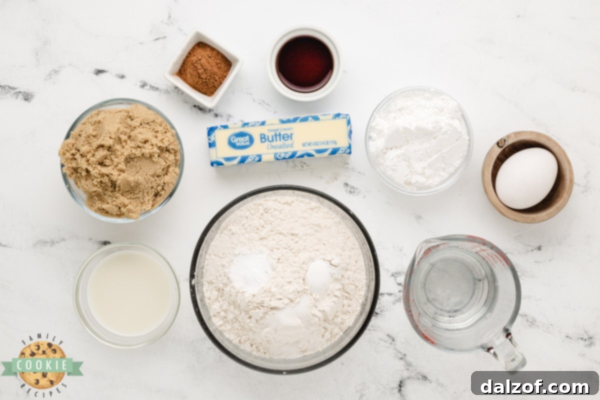 Ingredients in Coffee Cake Cookies.