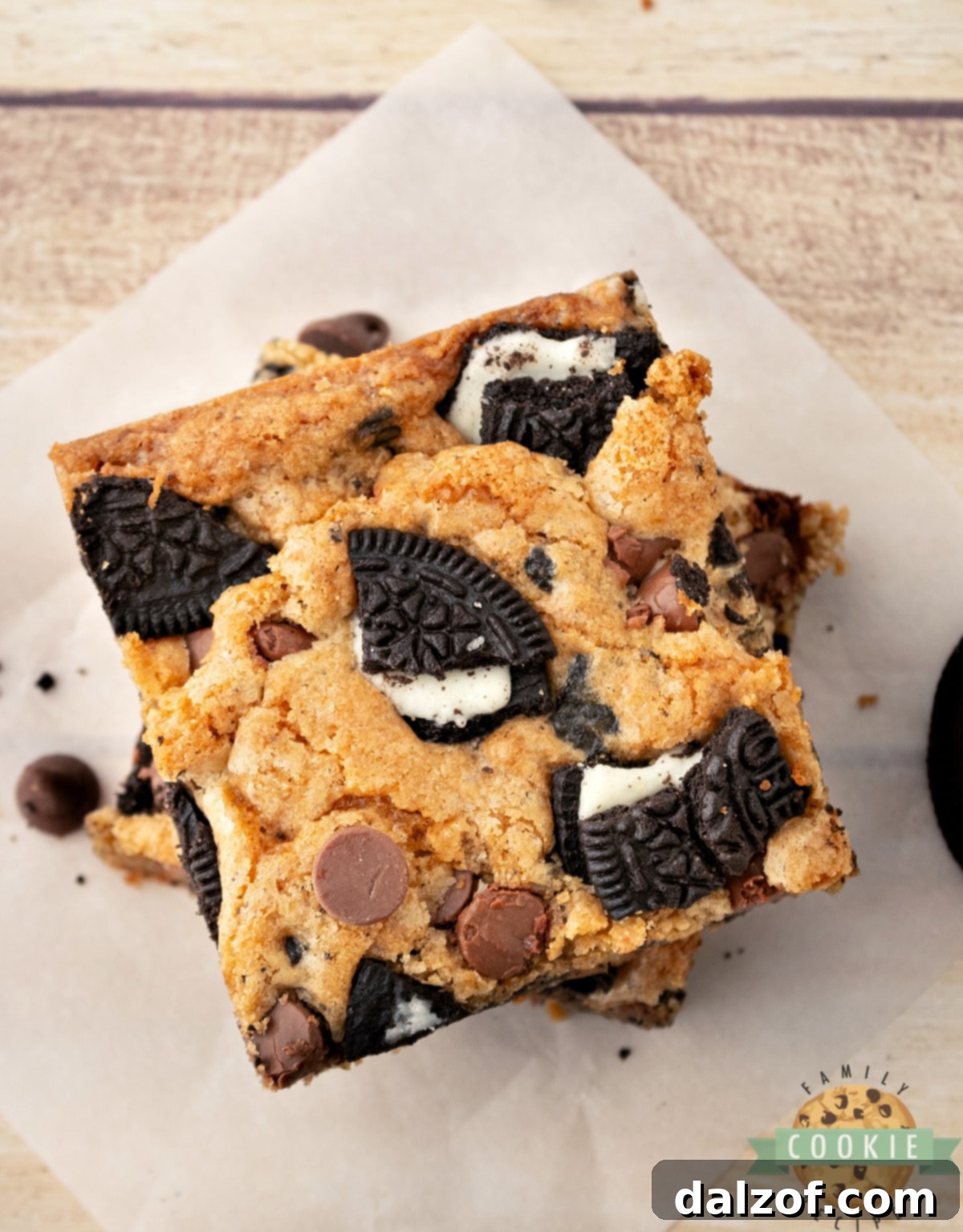 Oreo Cookie Bars are made with tons of Oreos. You can call them Cookies & Cream Bars instead, but whatever you call them, they're soft, chewy, gooey, and AMAZING!