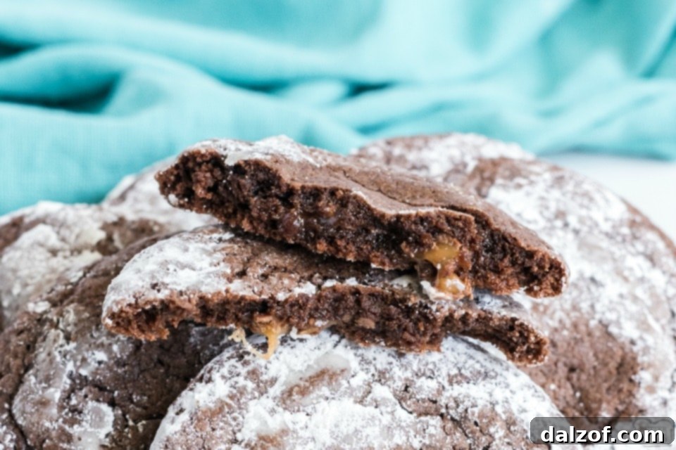 Salted Caramel Chocolate Crinkle Cookies recipe