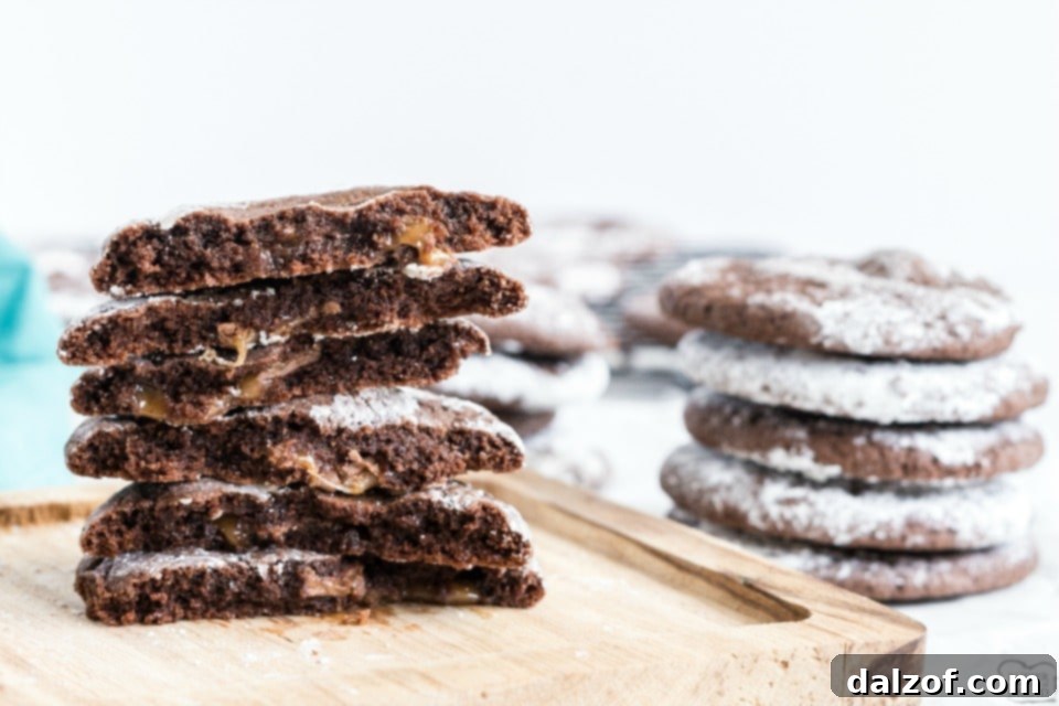 Salted Caramel Chocolate Crinkle Cookies recipe