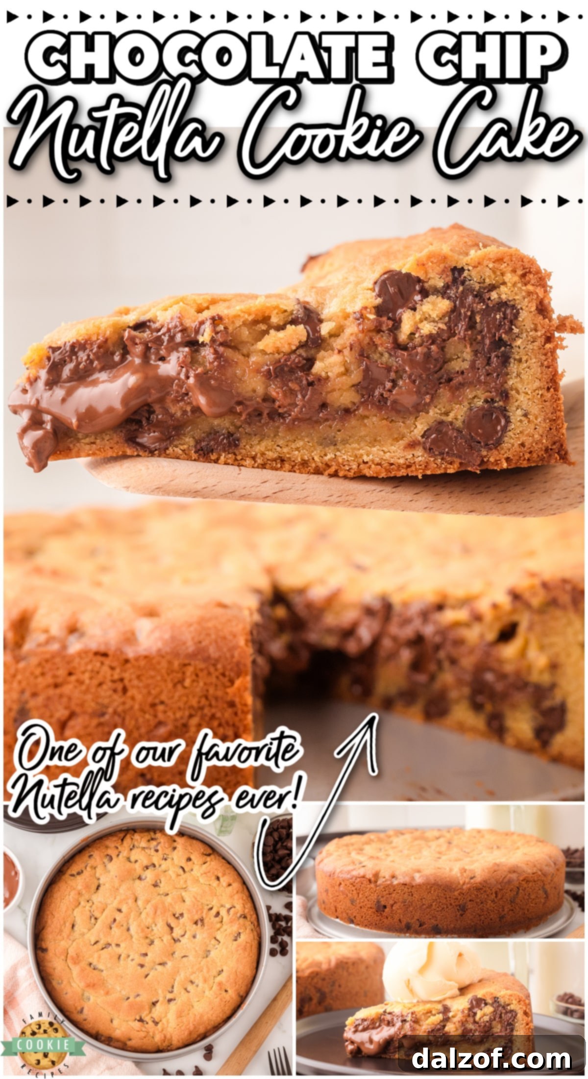 ​​Nutella Cookie Cake is a classic stuffed cookie made with Nutella & baked into a cake that's perfect for any celebration! This stuffed cookie pie is rich, buttery & bursting with lovely Nutella flavor!