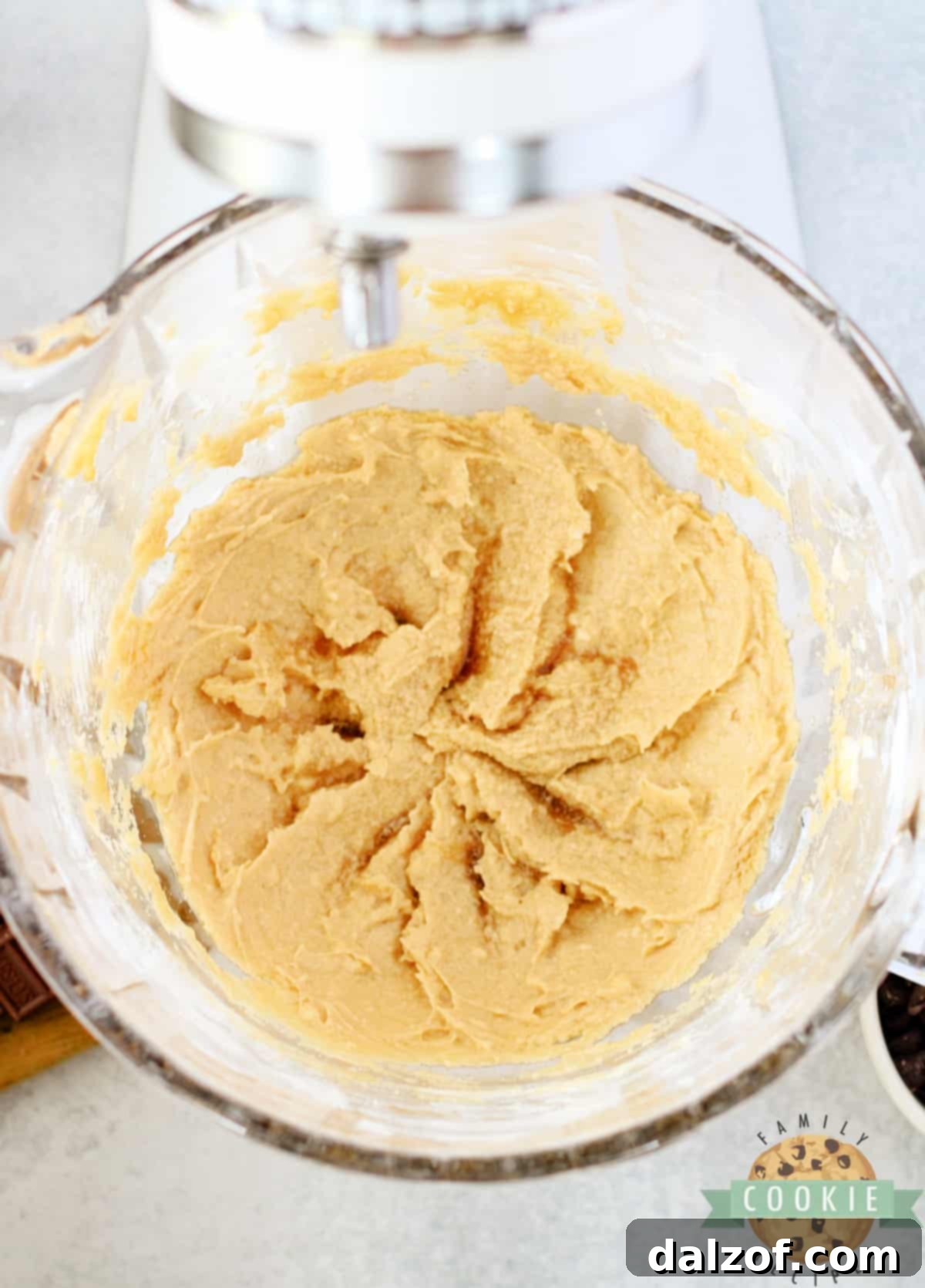 Creamed butter and sugars.
