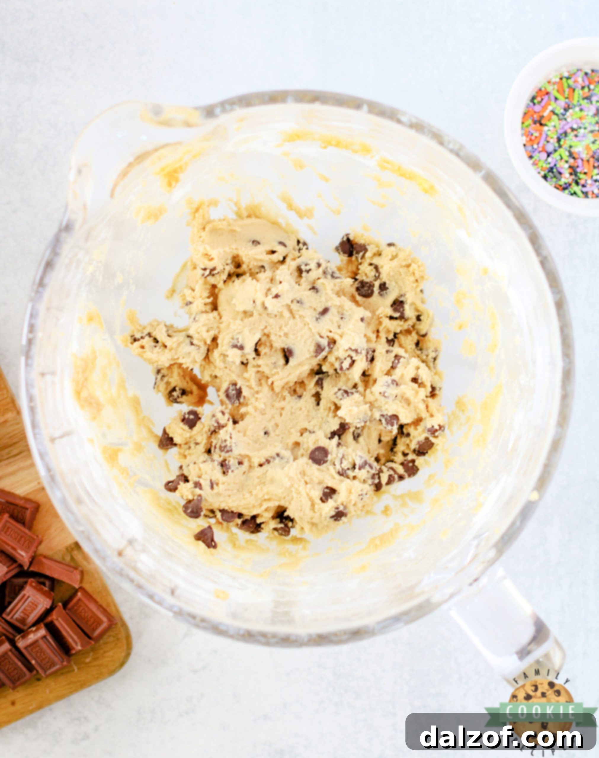 Chocolate chip cookie dough.