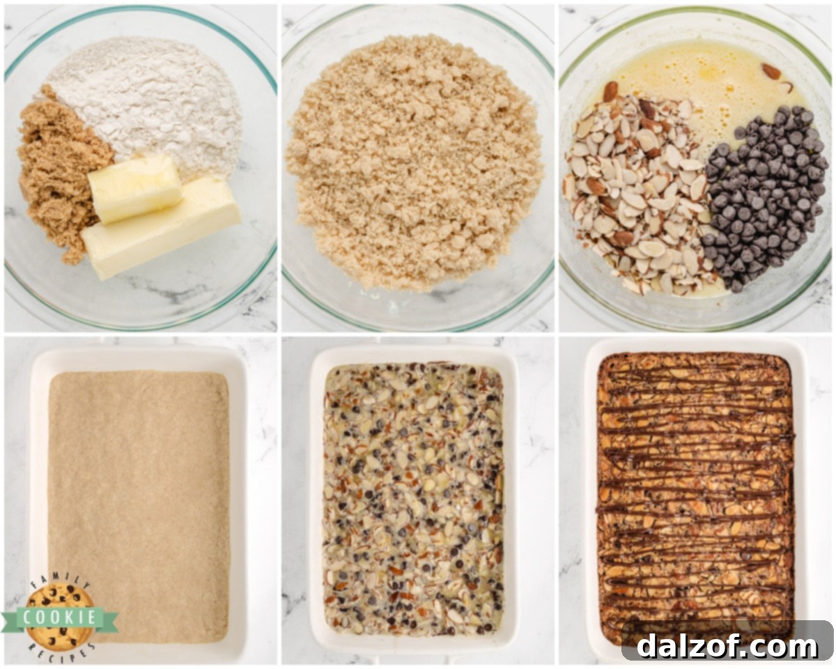 how to make chocolate almond bars