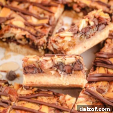 tray of chocolate almond bars