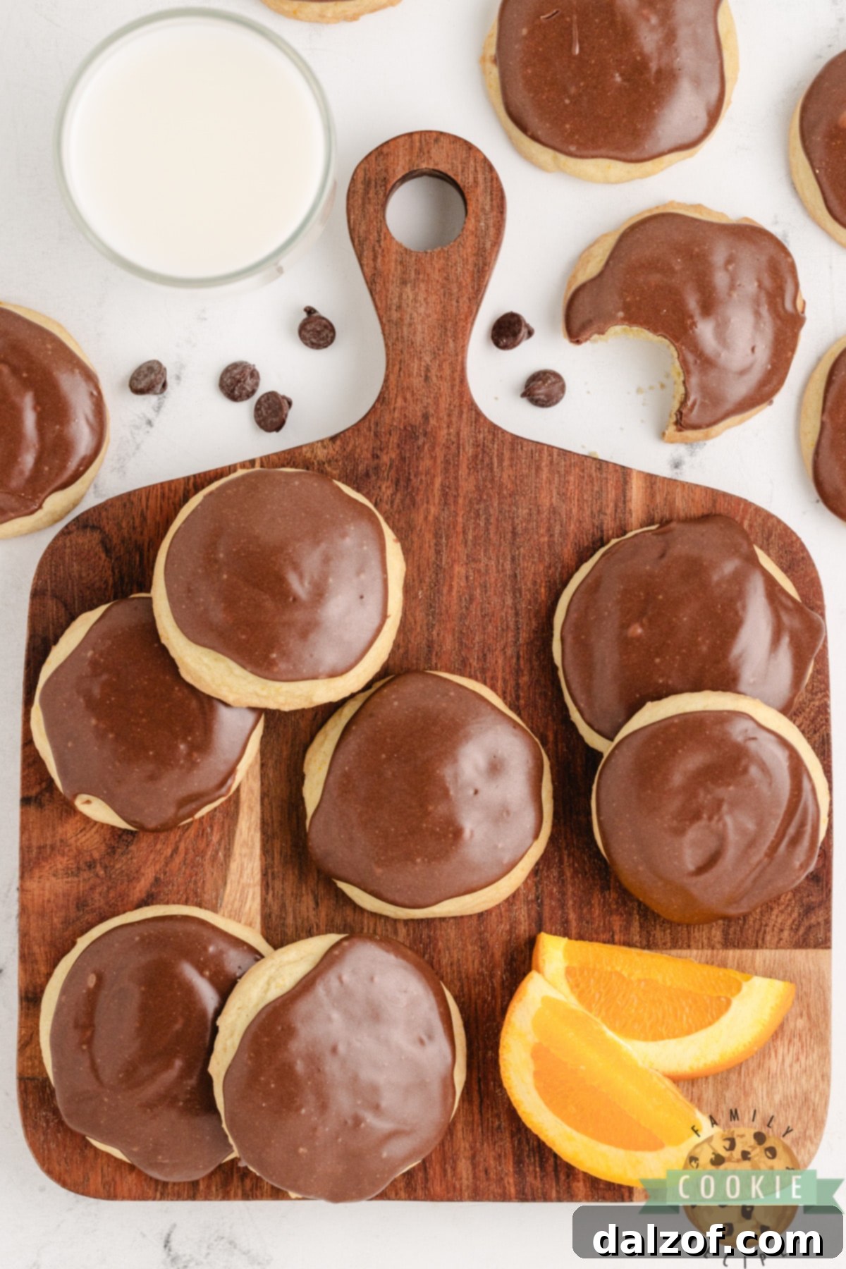 Orange chocolate cookies.