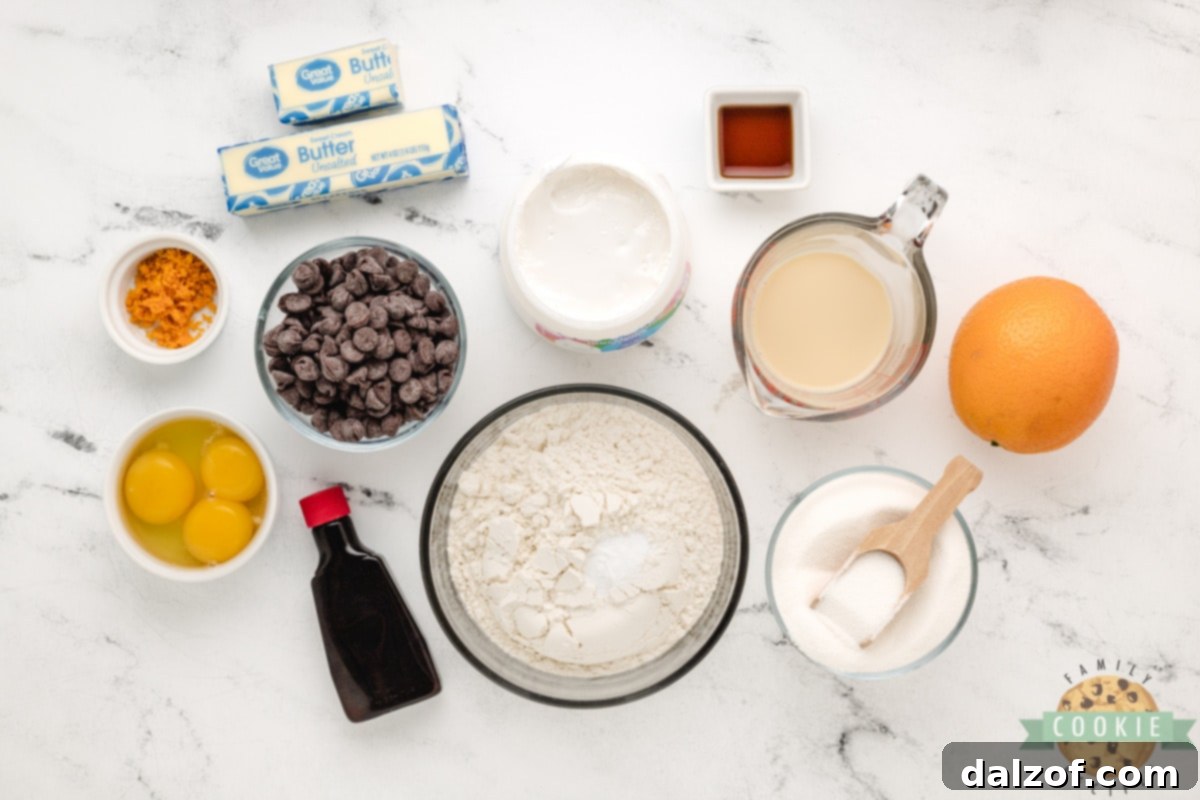 Ingredients in Fudge Topped Orange Cookies. 
