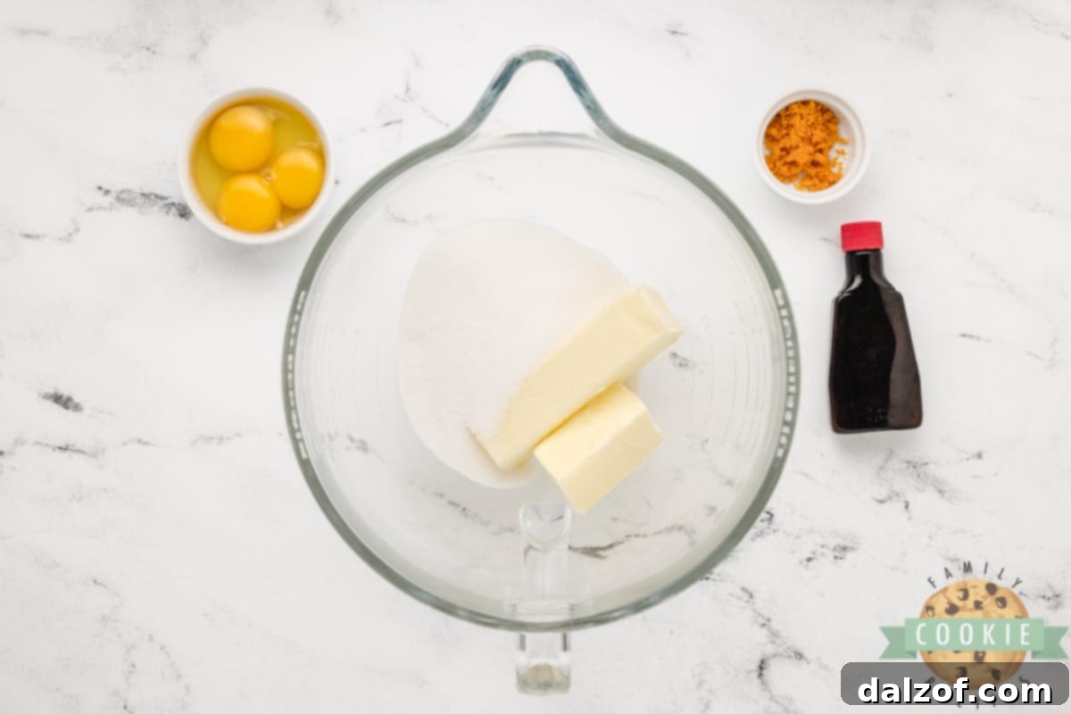 Creamed butter and sugar.