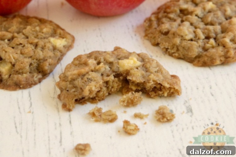 Caramel Apple Oatmeal Cookies are soft, chewy and full of fresh apples and caramel baking chips. Perfect cookie recipe for fall!