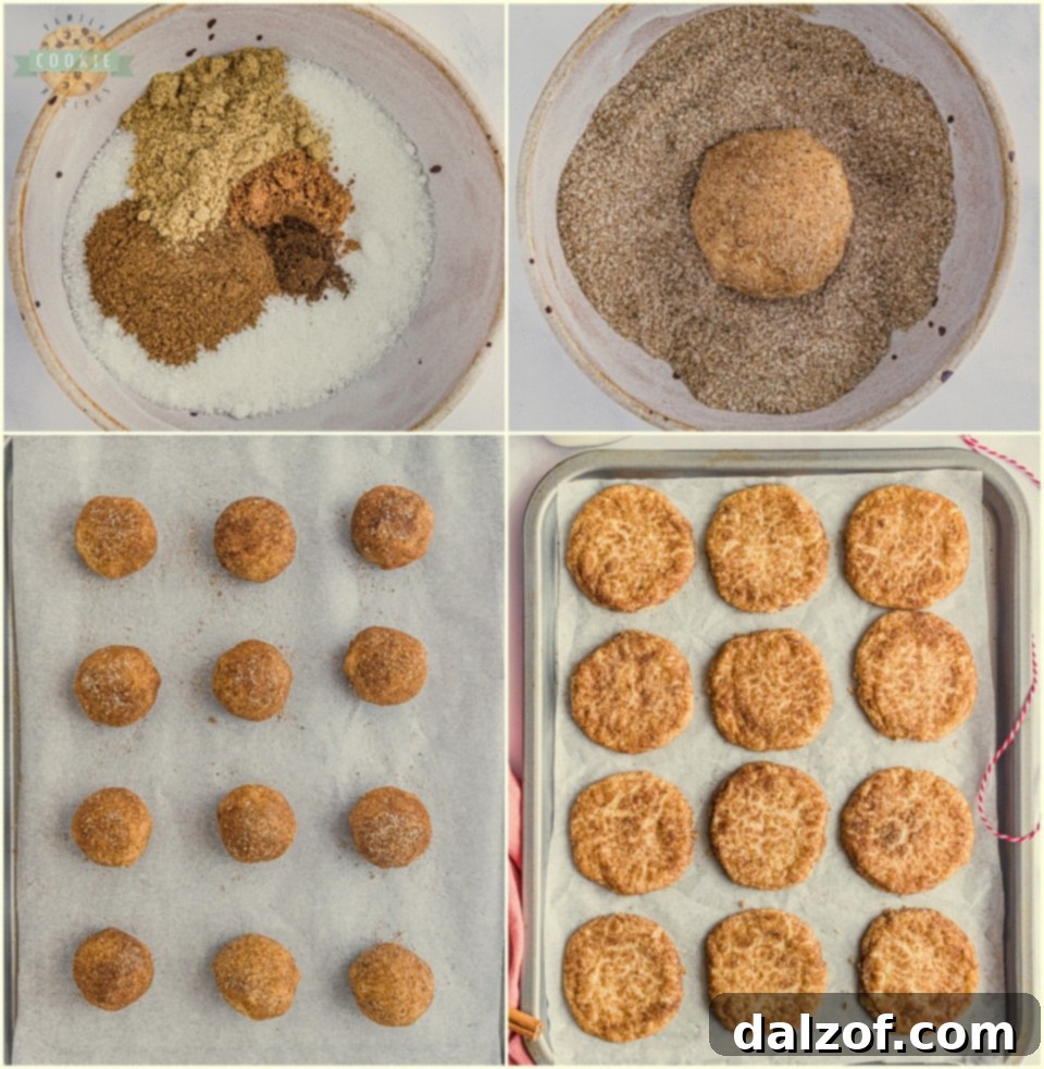 how to make Holiday Gingerbread Spiced Snickerdoodle Cookies