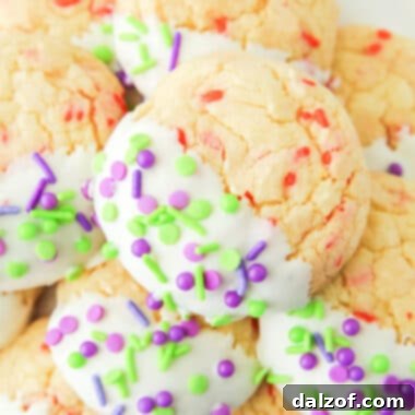 Halloween Cake Mix Sprinkle Cookies