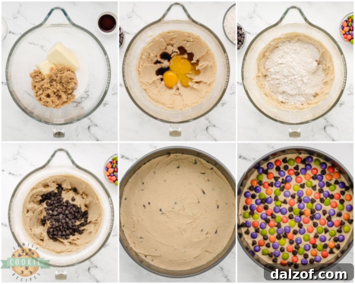 making a Halloween cookie cake