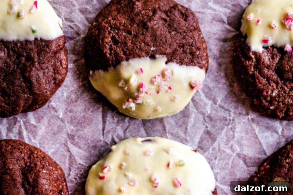 Double Chocolate Brownie Peppermint Cookie recipe