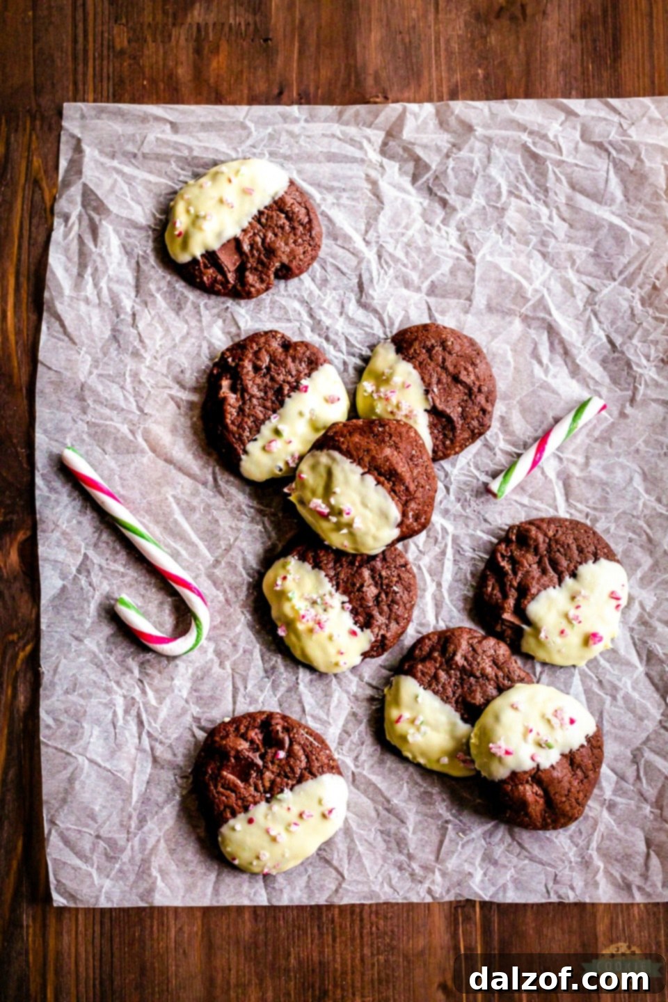 Double Chocolate Brownie Peppermint Cookie recipe
