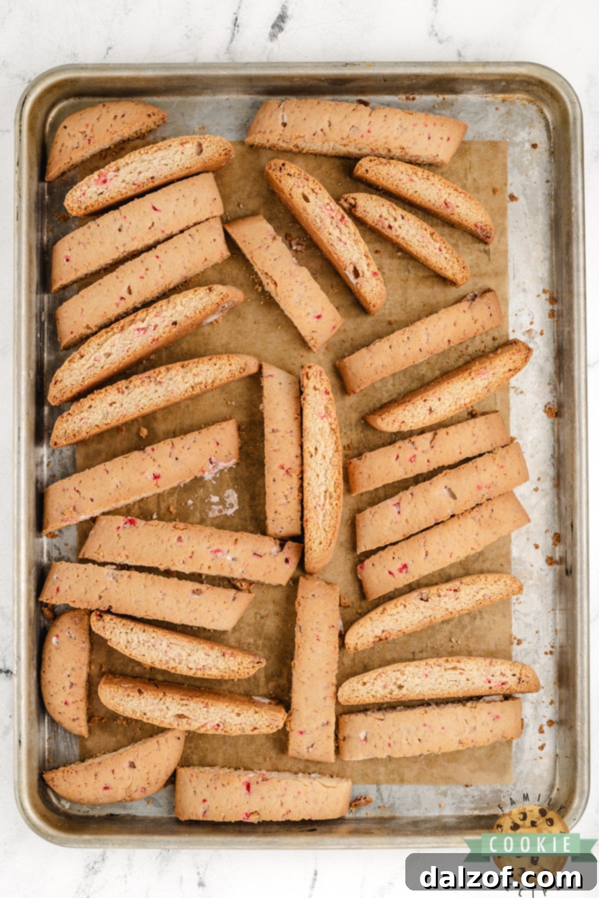 Baked biscotti.