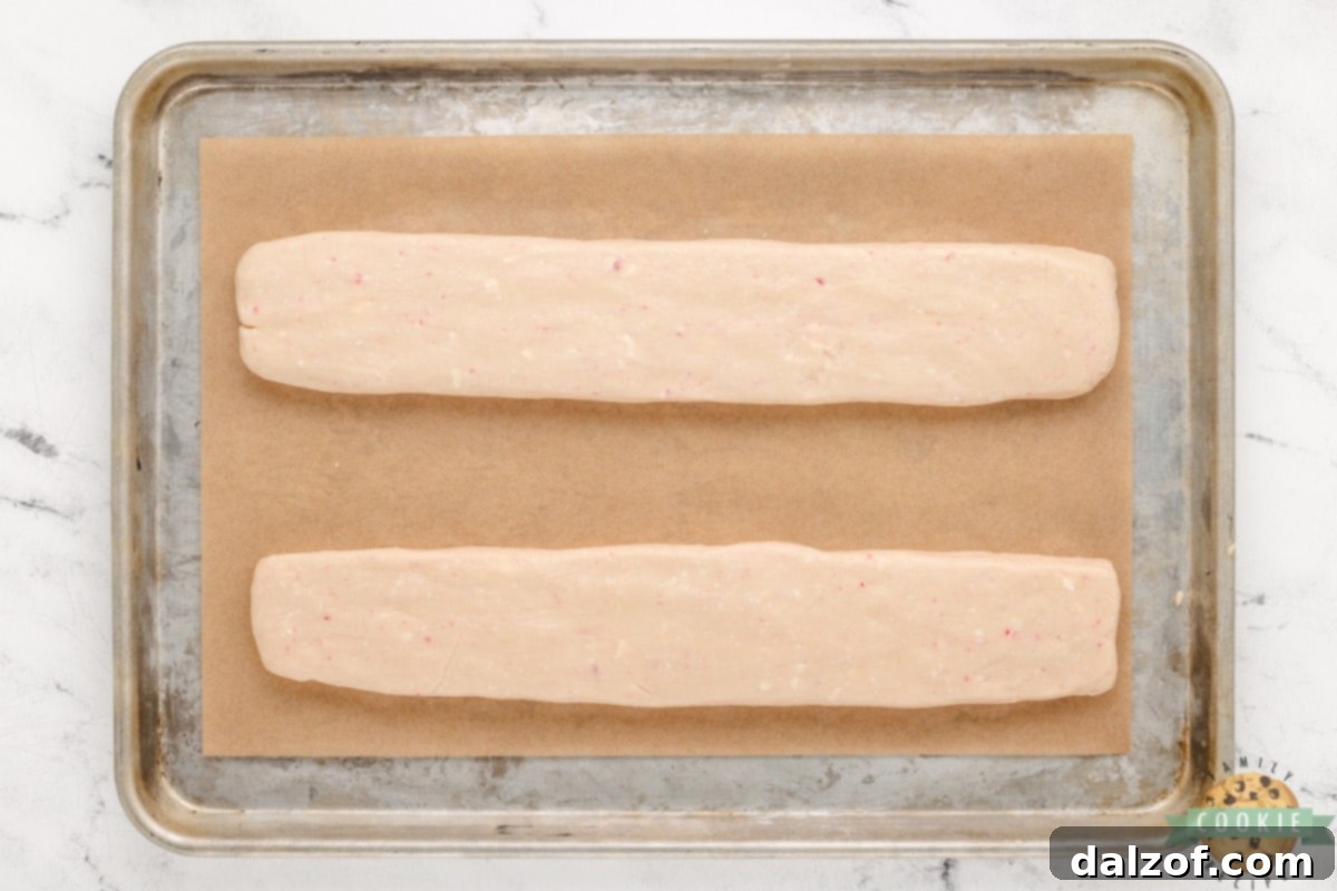 Divide dough in half and roll into rectangles. 