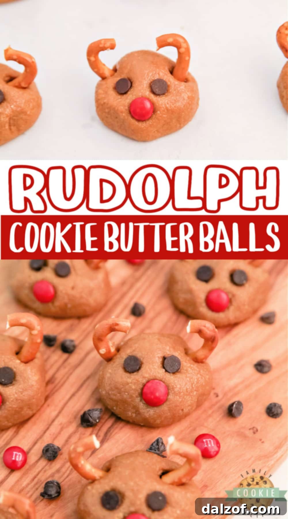 Rudolph's Red-Nosed Cookie Butter Delights 11 A final festive image of Rudolph Cookie Butter Balls, ready to be enjoyed during the Christmas season.