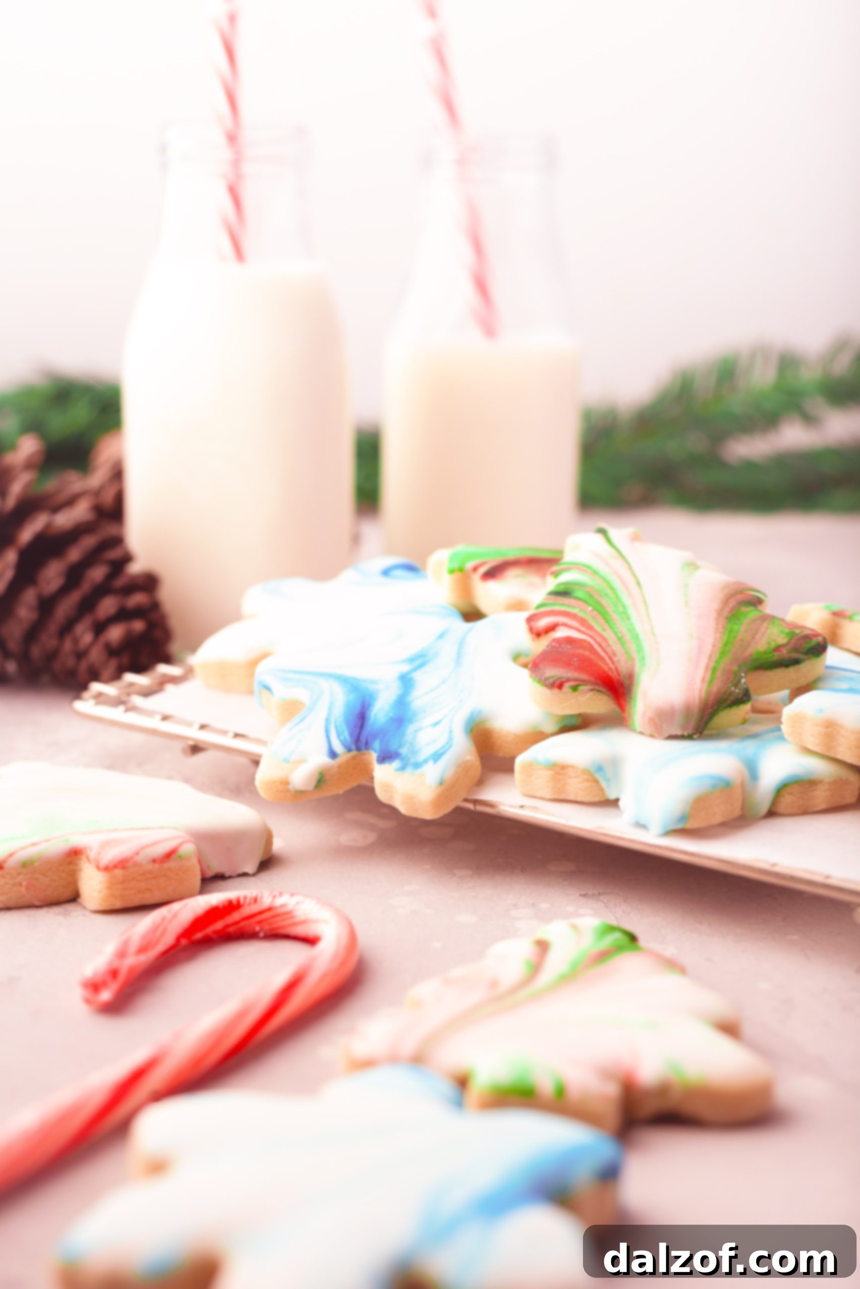 marbled sugar cookies for Christmas