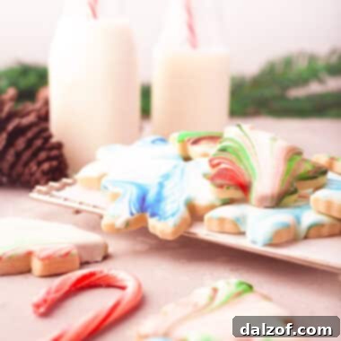marbled sugar cookies for Christmas