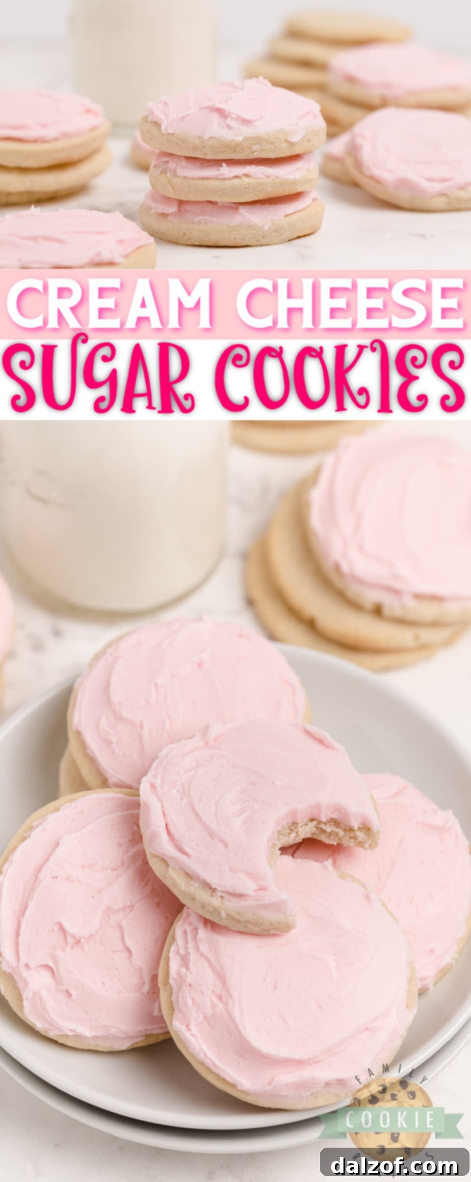 Cream Cheese Sugar Cookies are soft, thick and easily the best sugar cookie recipe I've ever tried. These sugar cookies hold their shape when baked and they are moist and perfectly sweet too!