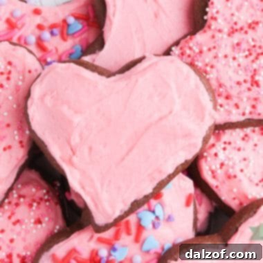 Delicious chocolate sugar cookies with frosting