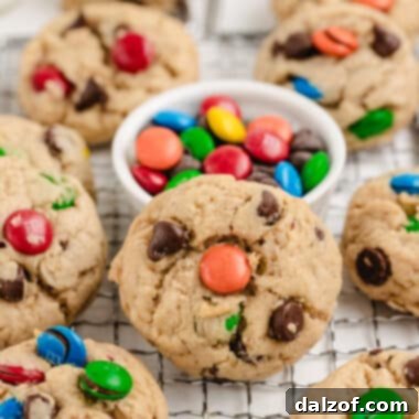 Finished 5-Ingredient Monster Cookies, ready to be enjoyed.