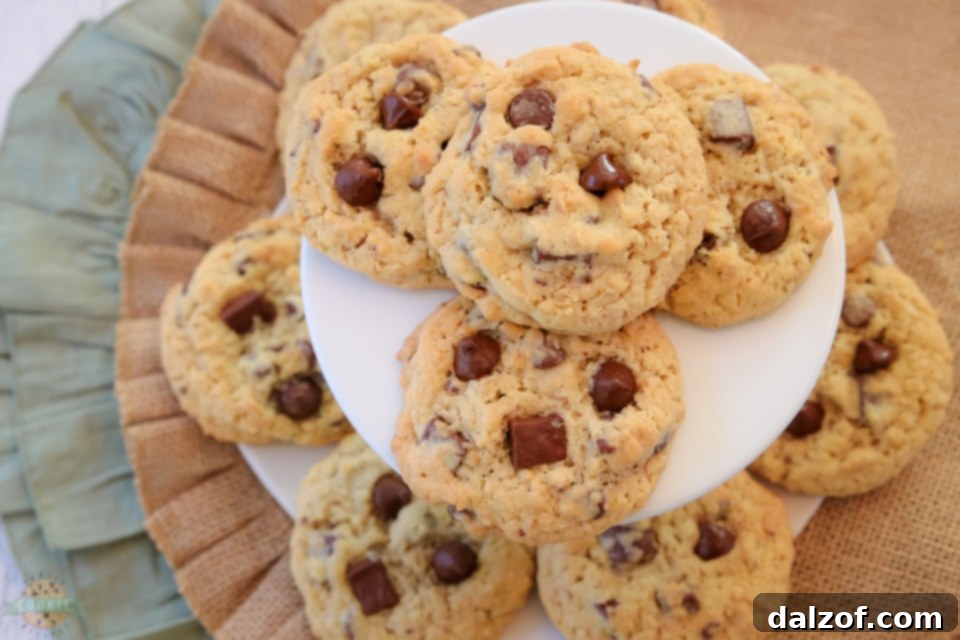 Delicious Ranger Cookies with chocolate chips and oats