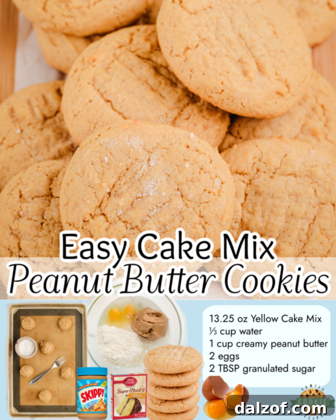 Delicious and easy Cake Mix Peanut Butter Cookies, perfect for any occasion