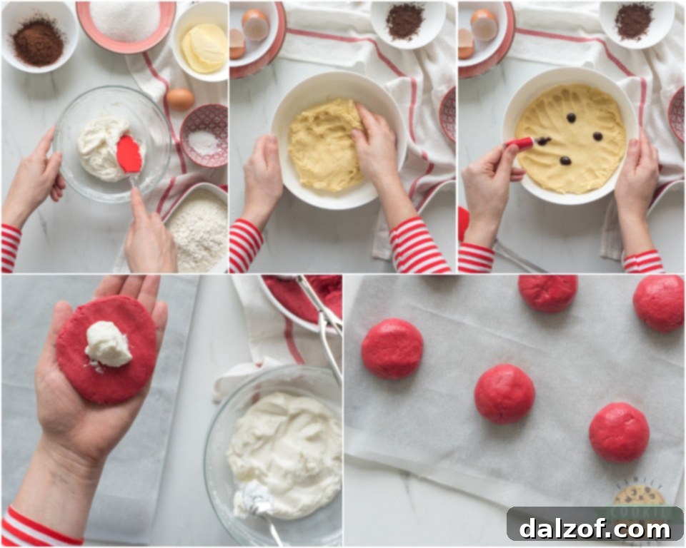 how to make Cream Cheese Red Velvet Cookie recipe